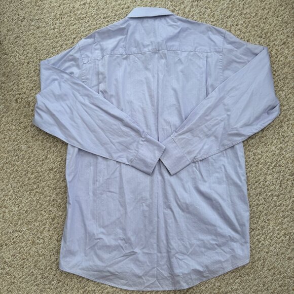 Joseph Abboud Button Front Shirt Mens 16 34/35 Non Iron Lavender - Picture 6 of 7